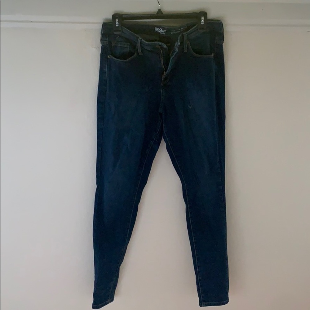 High rise dark wash mossimo skinny jeans